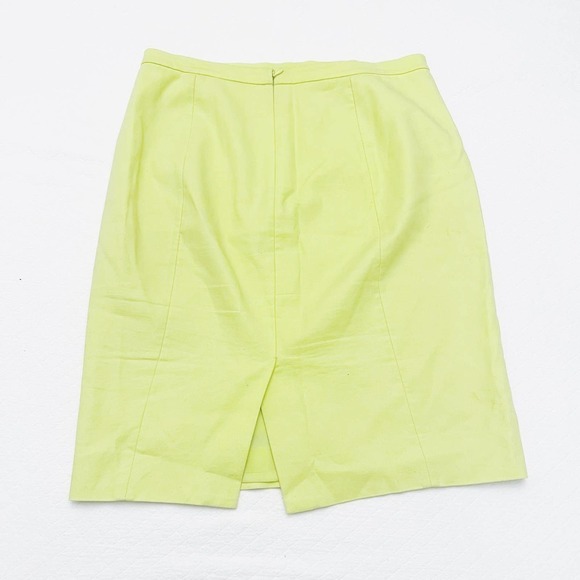 J. Crew Lime Green Pencil Skirt Fully Lined SZ6 - Picture 3 of 6